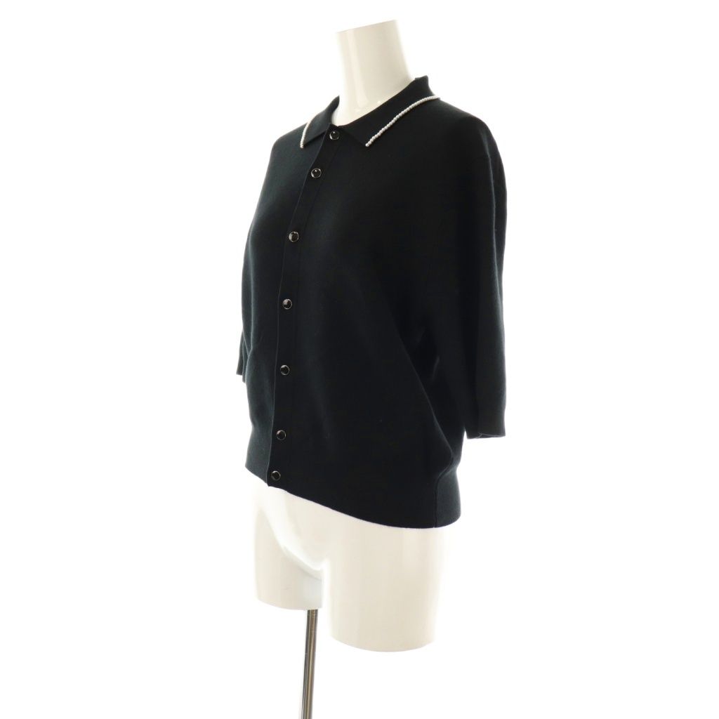 キャバン CABaN 25SS コットンカシミヤ パールポロカーディガン ニット