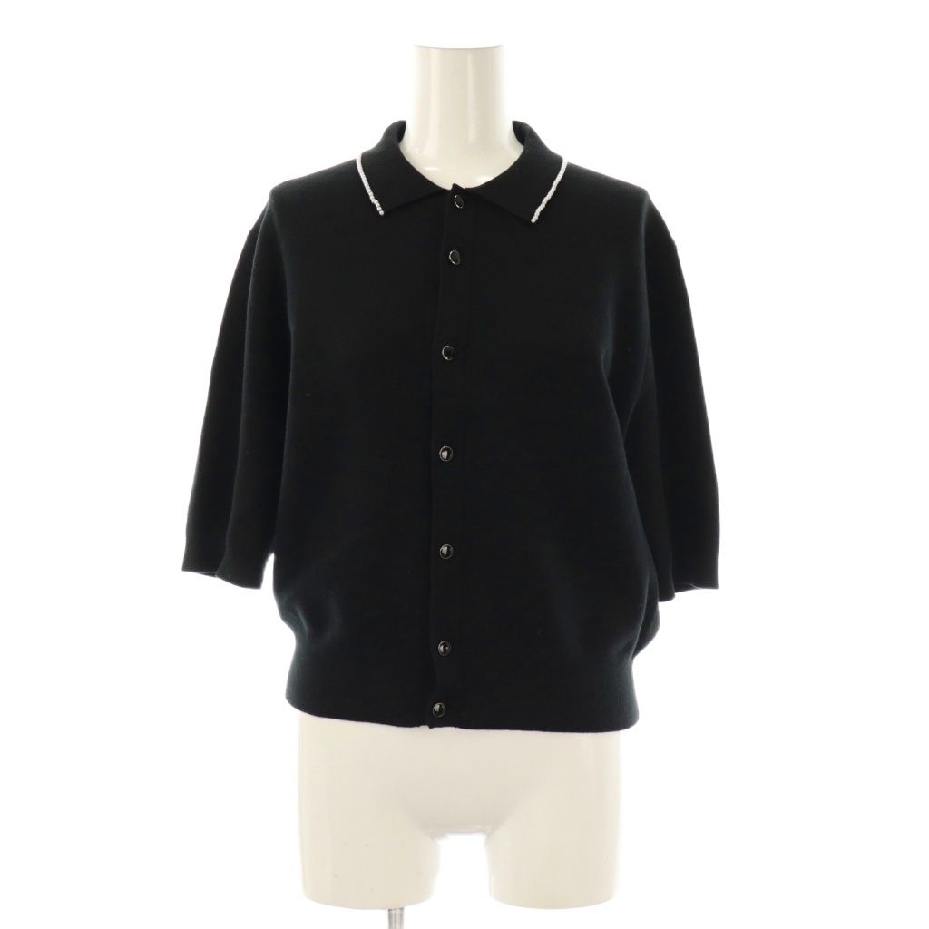 キャバン CABaN 25SS コットンカシミヤ パールポロカーディガン ニット