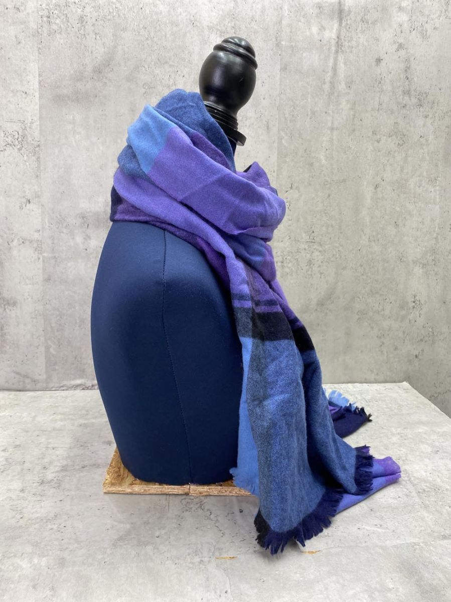 Felice regalo フェリーチェレガーロ マフラー 青×紫 ◇□◎レディース