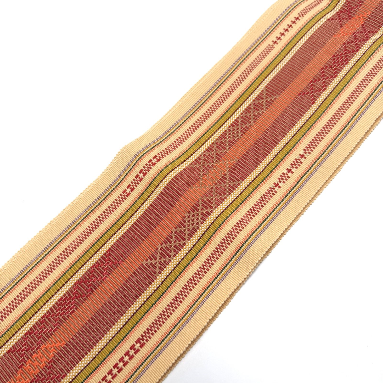  読谷山ミンサー 手織 半幅帯 伝統 0179 半巾 半幅 小袋帯 帯