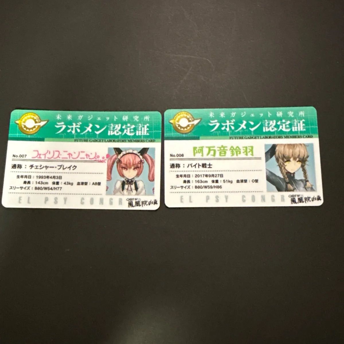 Steins;gate ラボメン認定証 シュタインズゲート 比屋定真帆 ラボメン認定証 - メルカリ