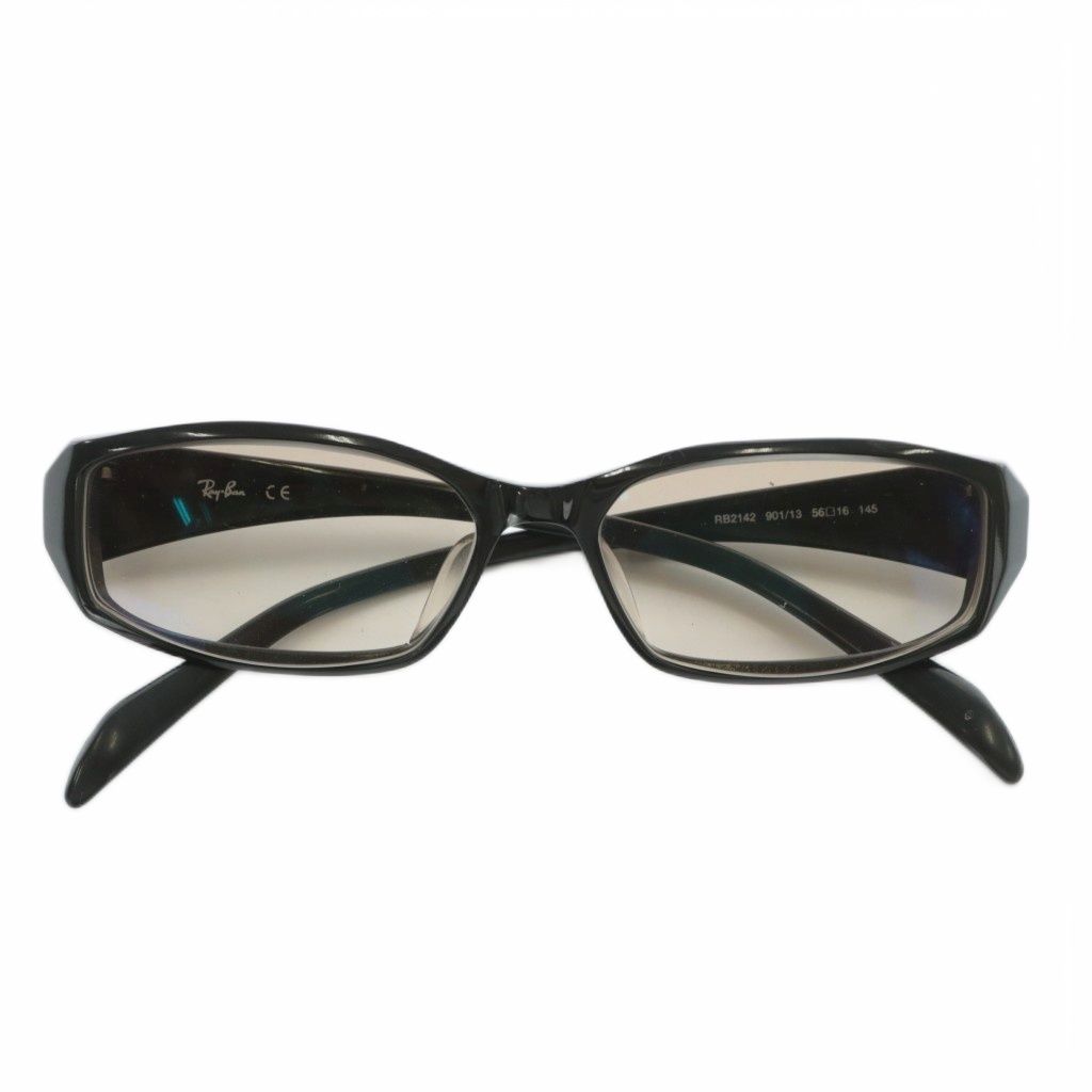 レイバン RAY BAN 眼鏡 サングラス 度入り セルフレーム グラデーション ロゴ 56 16-145 黒 ブラック RB 2142 XZ GY 18