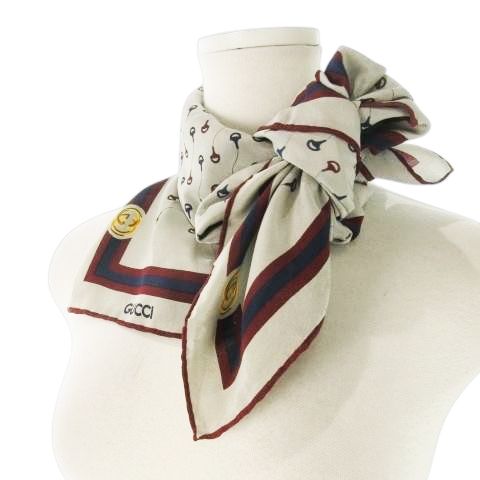GUCCI　シルクスカーフ　GG　オールドグッチ・ビンテージ　インターロッキング 楽天市場】【中古】【良い】 OLDGUCCI オールドグッチ ヴィンテージ