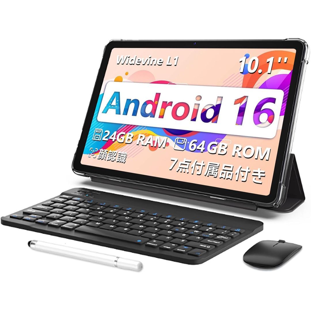 世界初登場 android16 タブレット】 10.1インチ Wi-Fiモデル 64GB|24GB