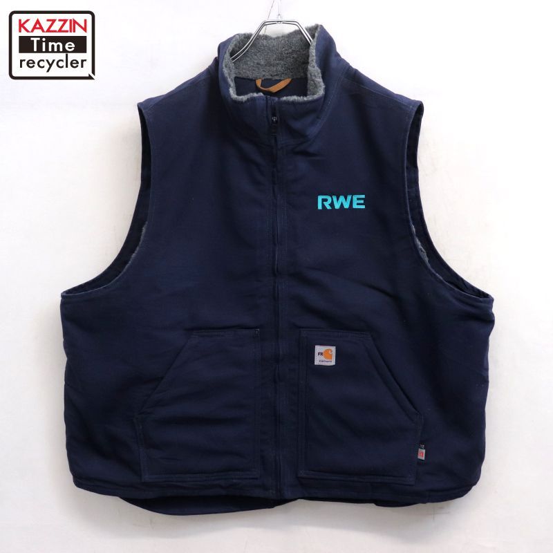 90S USA製 Carhartt ダック地 裏フリース ベスト XL 楽天市場】US企画 □ カーハート モックネック 裏 ボア ダック ベスト