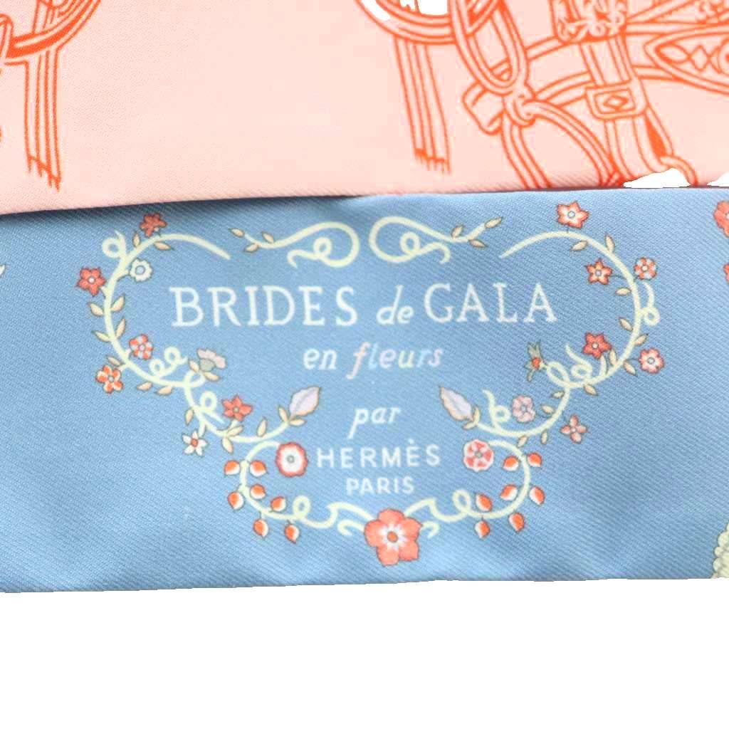 【中古】エルメス 25SS ブリッド・ドゥ・ガラ・アン・フルール&アイライナー ツイリー スカーフ シルク ライトブルー エルメス HERMES 25SS ブリッド・ドゥ・ガラ・アン・フルール&アイ