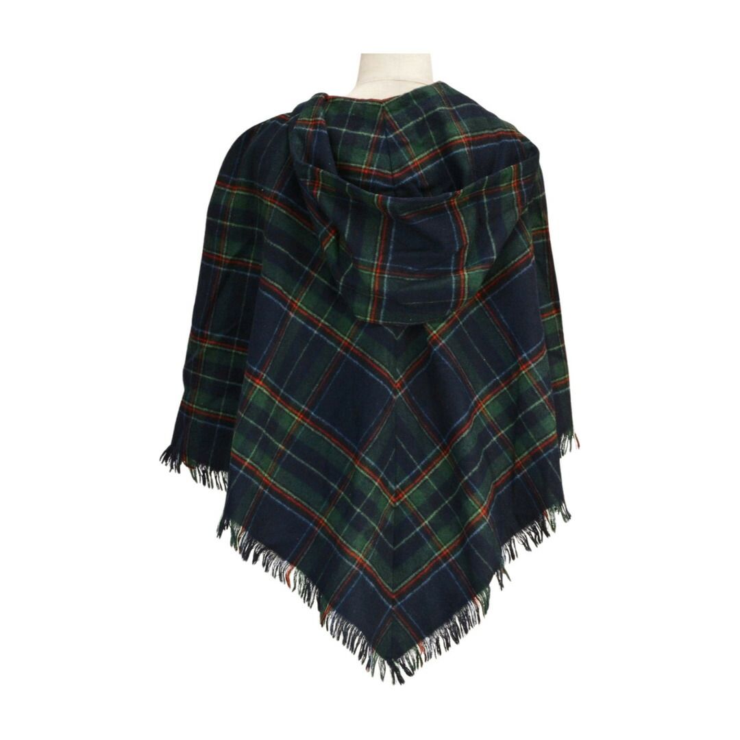 オニールオブダブリン O'NEIL of DUBLIN ポンチョ チェック グリーン