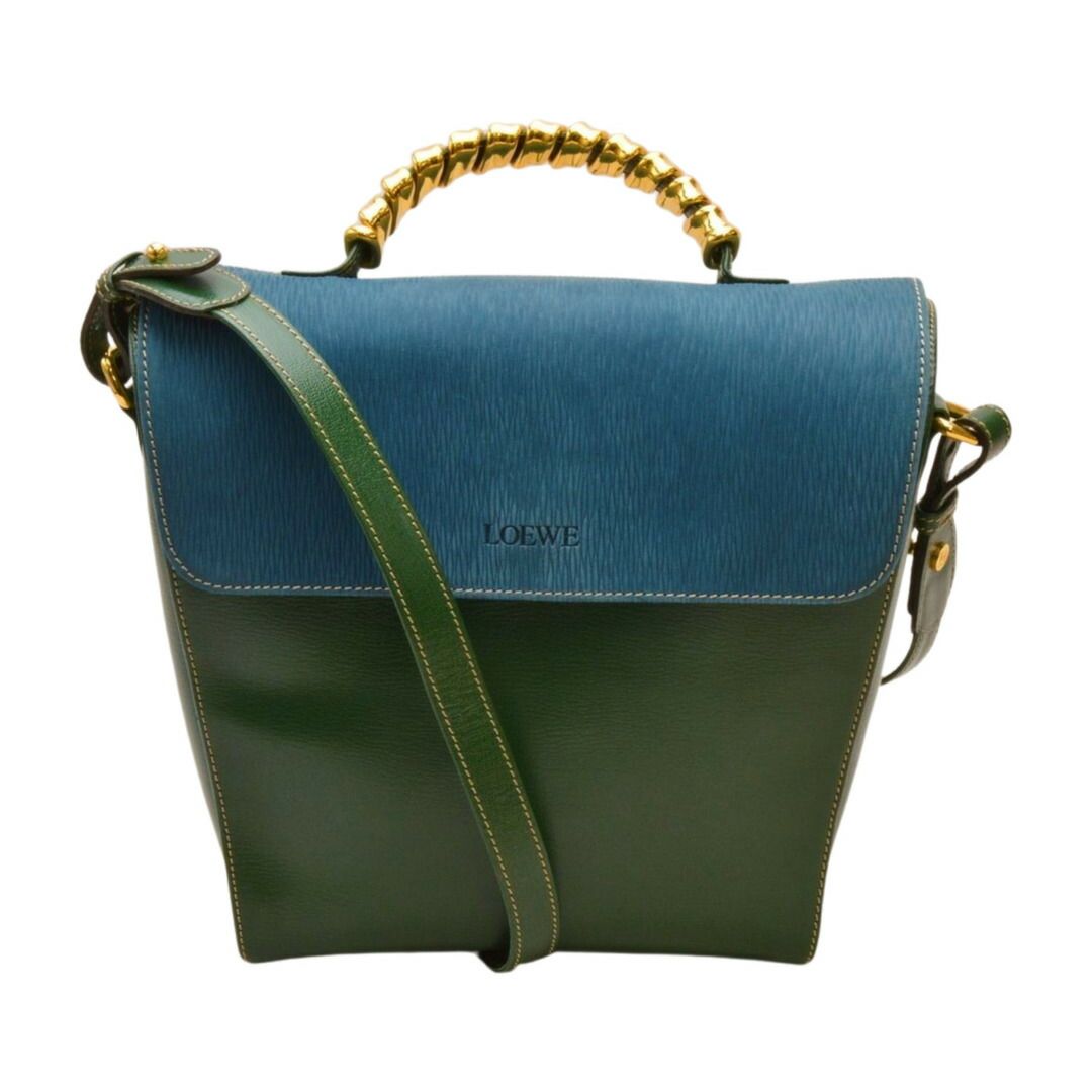 ロエベ LOEWE ベラスケス 2WAY ハンド / ショルダーバッグ グリーン