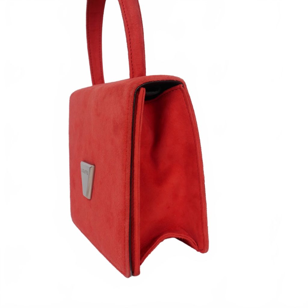 RITAO CHAN　　LOEWE 60周年 レッドスエード バッグ ロエベ LOEWE ヴィンテージ Barcelona handbag 2WAY ハンドバッグ