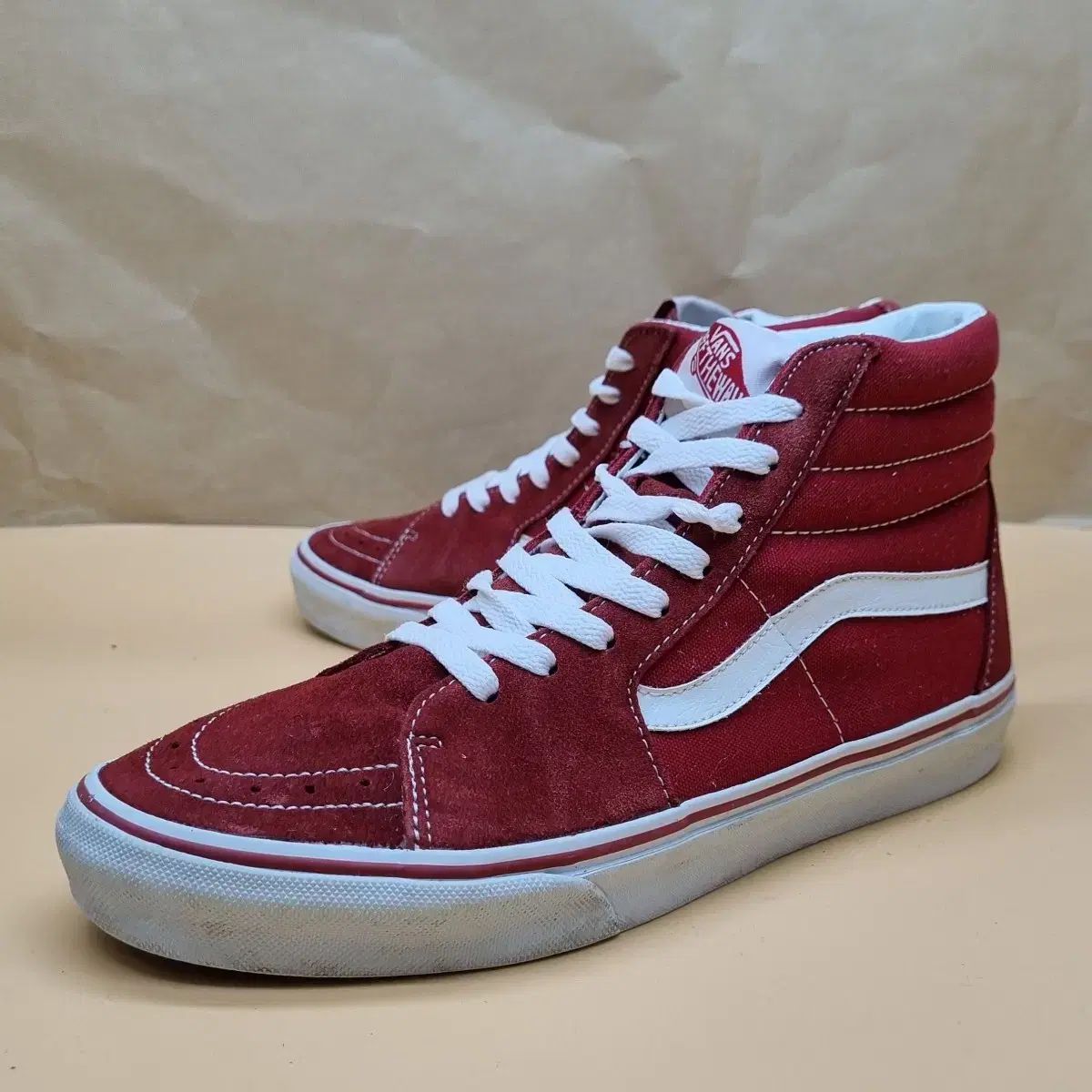 VANSスケートレッド メンズハイトップ260_