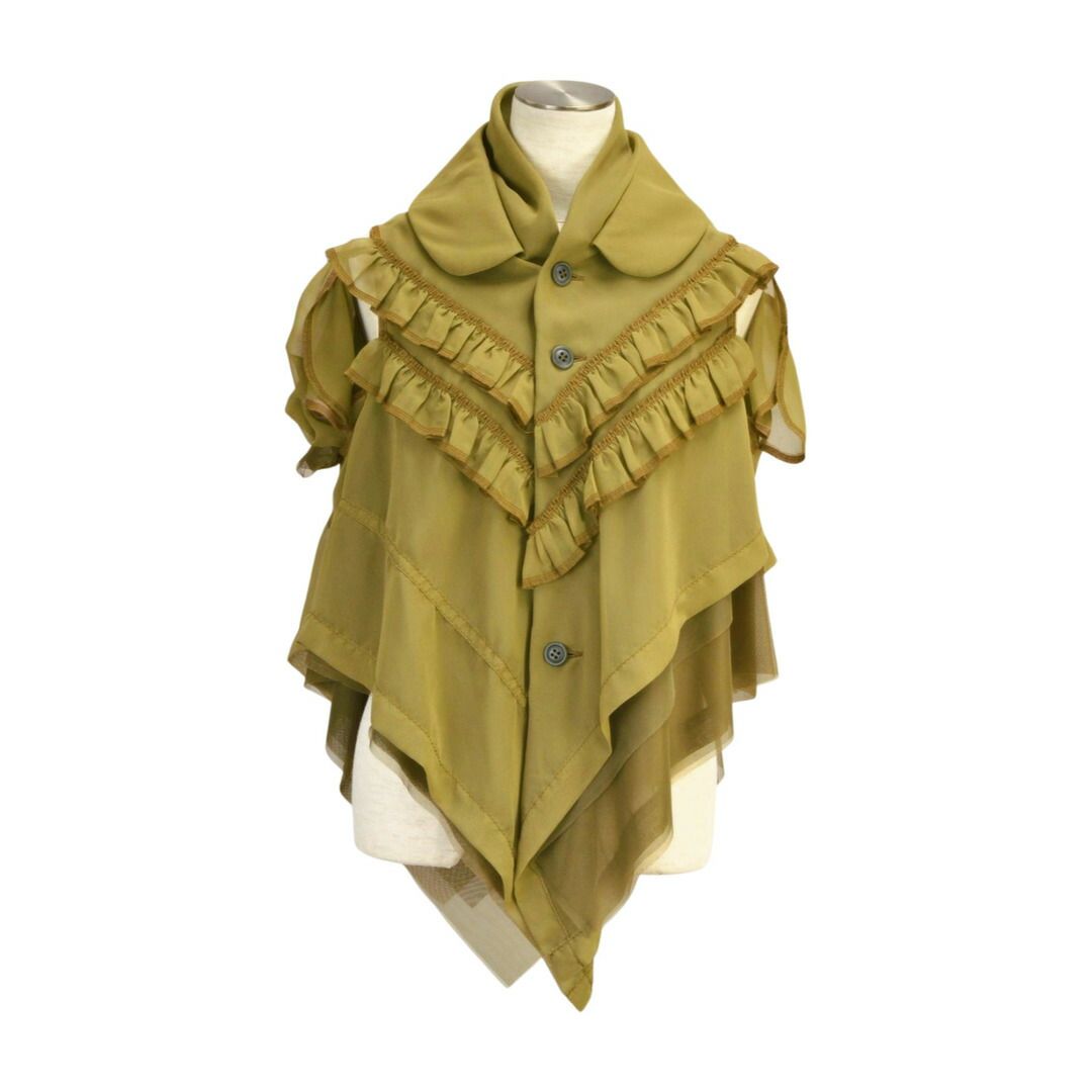 コムデギャルソン COMME des GARCONS フル ベスト カーキ 日本製 サイズ XS AD2009 レディース F-L8257
