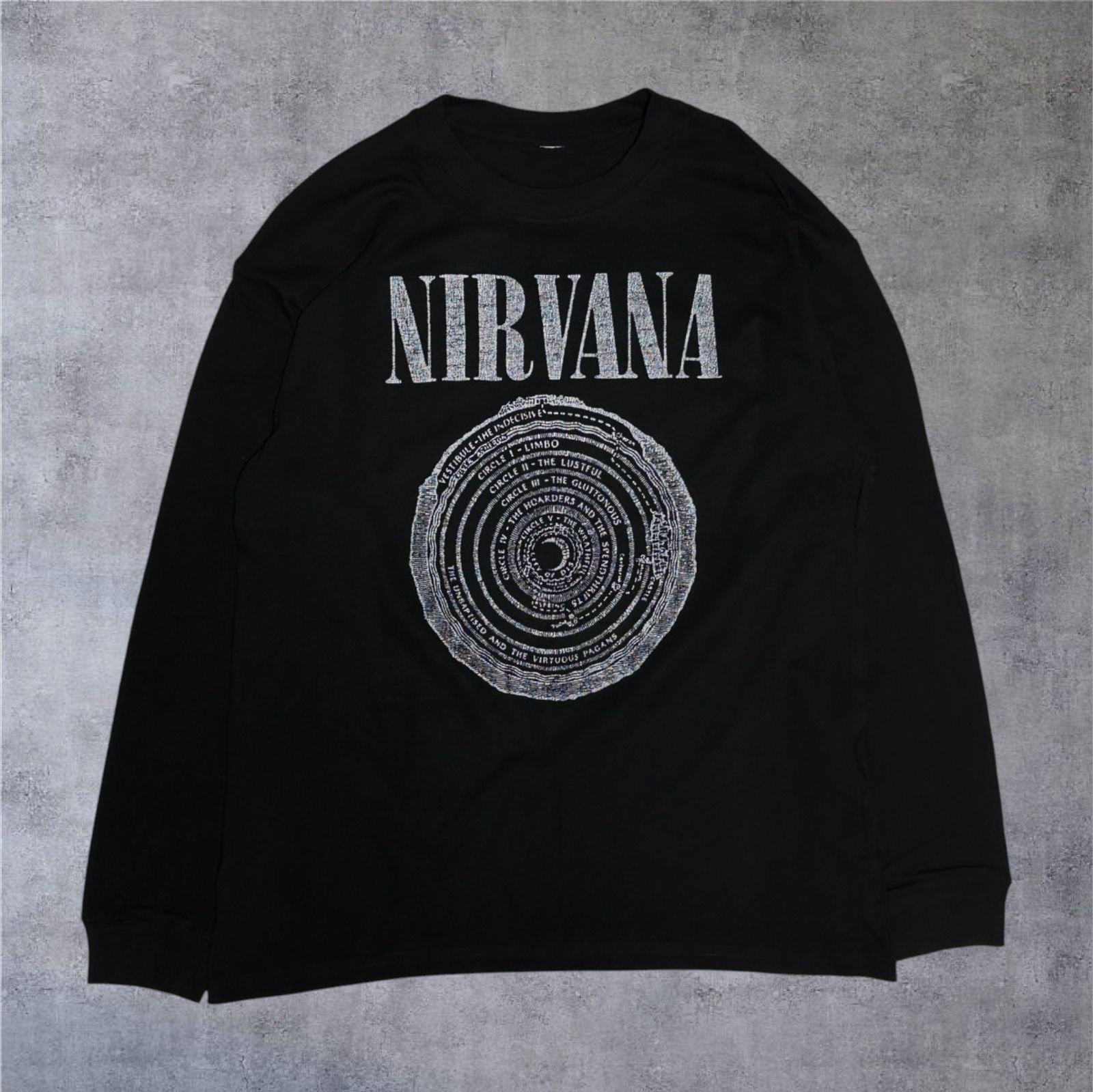 NIRVANA ニルヴァーナ VESTIBULE ロンT 長袖Tシャツ ブラック BB029
