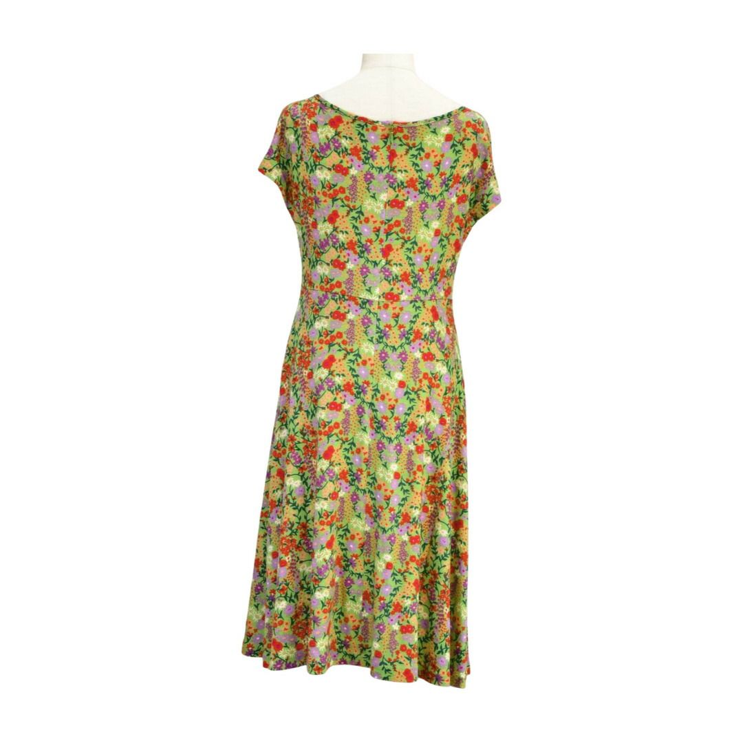 シビラ Sybilla ワンピース ロング丈 カットソー 花柄 グリーン