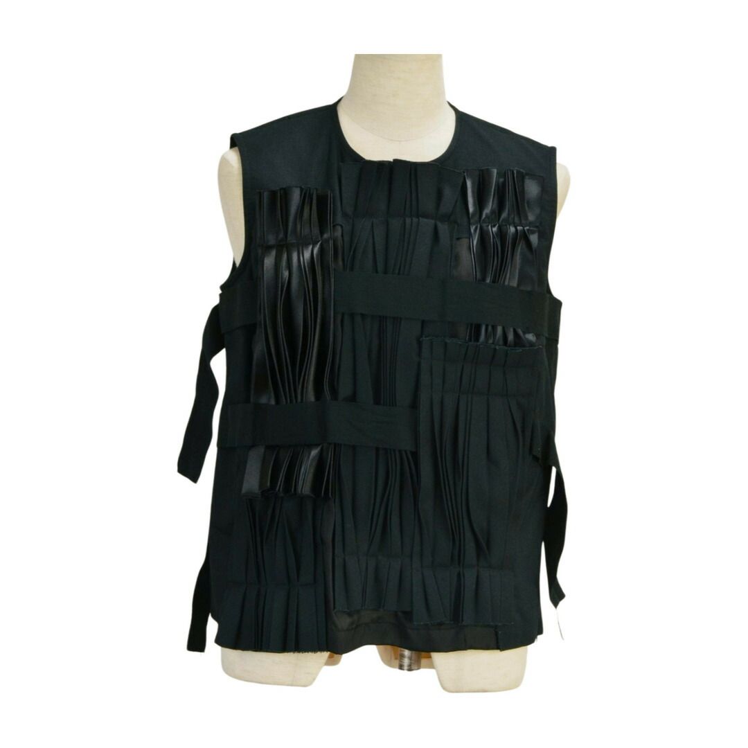コムデギャルソン COMME des GARCONS ベスト ブラック 日本製 コットン サイズ S AD2014 レディース F-L8259