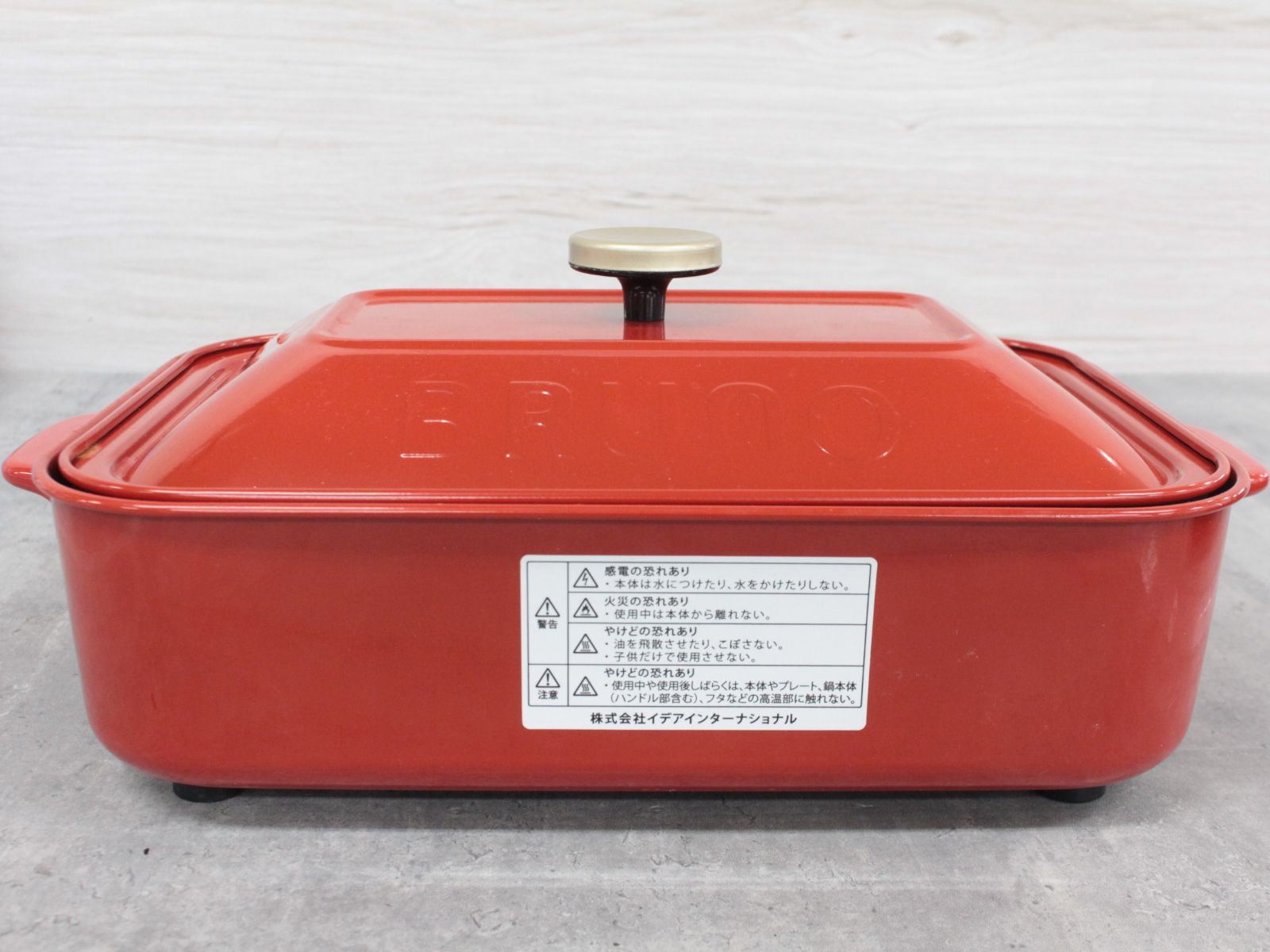 行董】BRUNO/ブルーノ コンパクトホットプレート レッド系 たこ焼き