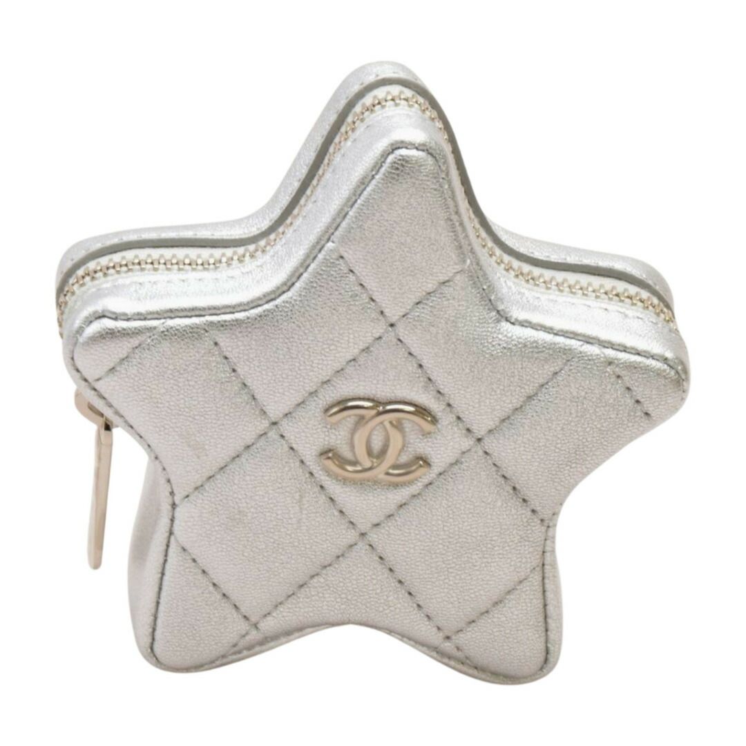 シャネル CHANEL ポーチ マトラッセ ラムスキン 2023年 限定品 シルバー T9UQLXG8 レディース F-YA978 シャネル CHANEL ポーチ マトラッセ ラムスキン 2023年 限定品