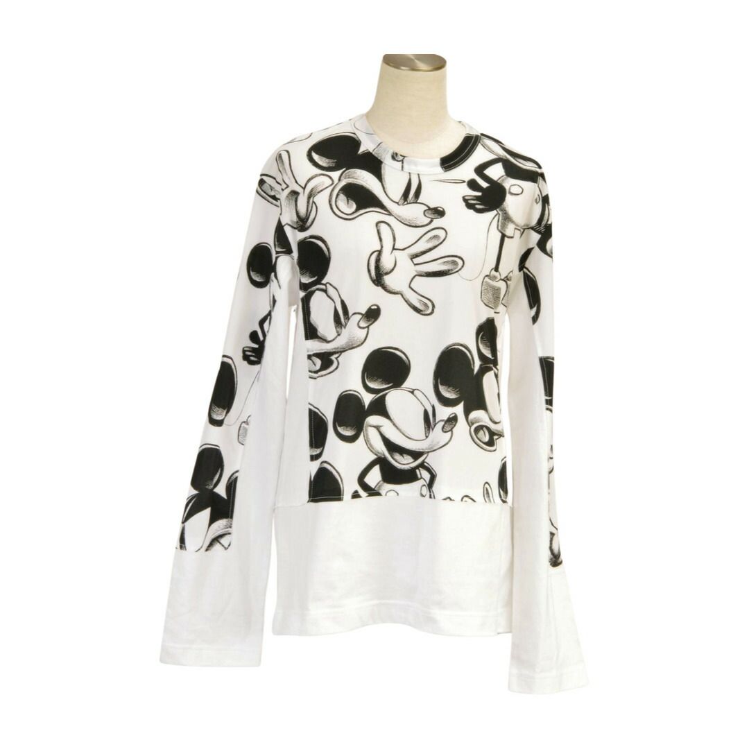 コムデギャルソン ディズニー COMME des GARCONS Disney コラボ Tシャツ ロンT ミッキー 白 サイズ M 日本製 レディース F-S4669