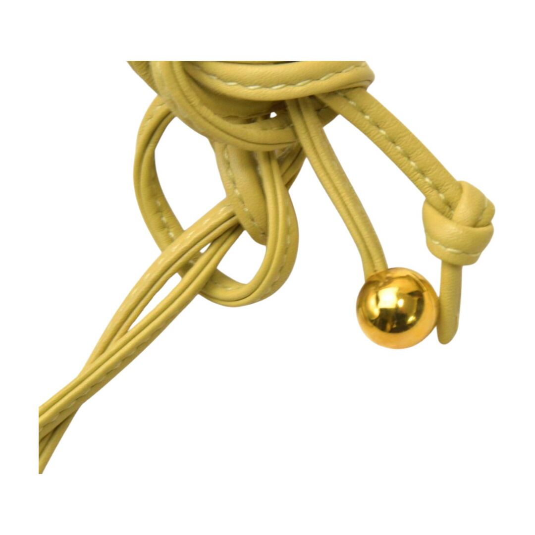  ボッテガヴェネタ BOTTEGA VENETA ミニ ザ バルブ イントレーチャート レザー アーモンドイエロー イタリア製 レディース F-YA 931 メッセンジャーバッグ ショルダーバッグ