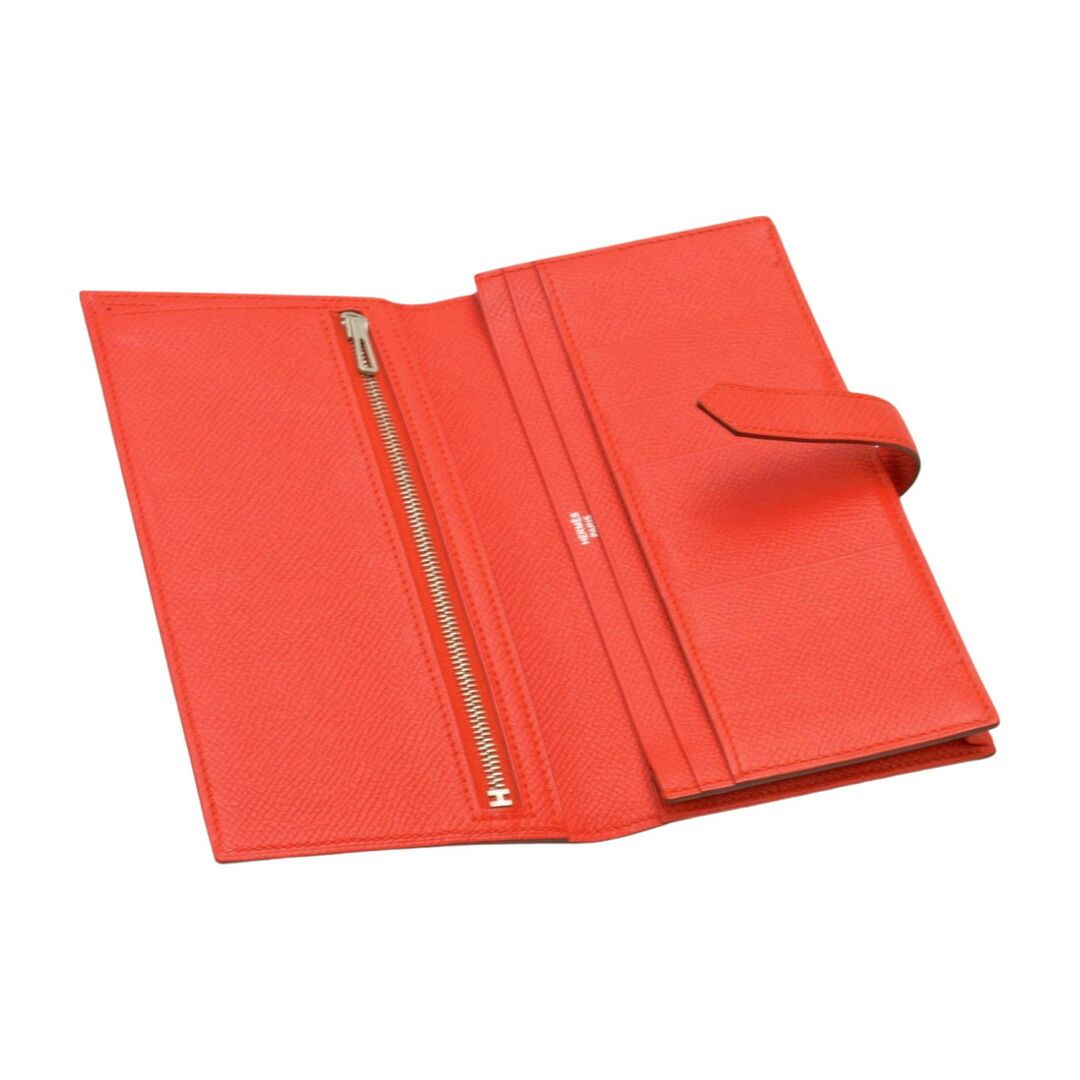 エルメス HERMES ベアンスフレ 長財布 エプソン C刻印 ルージュトマト
