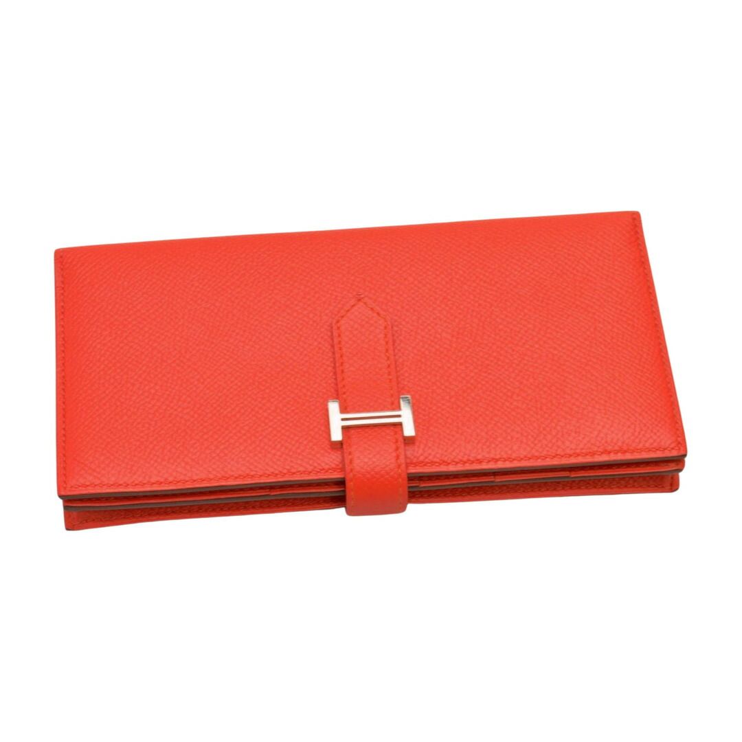 エルメス HERMES ベアンスフレ 長財布 エプソン C刻印 ルージュトマト