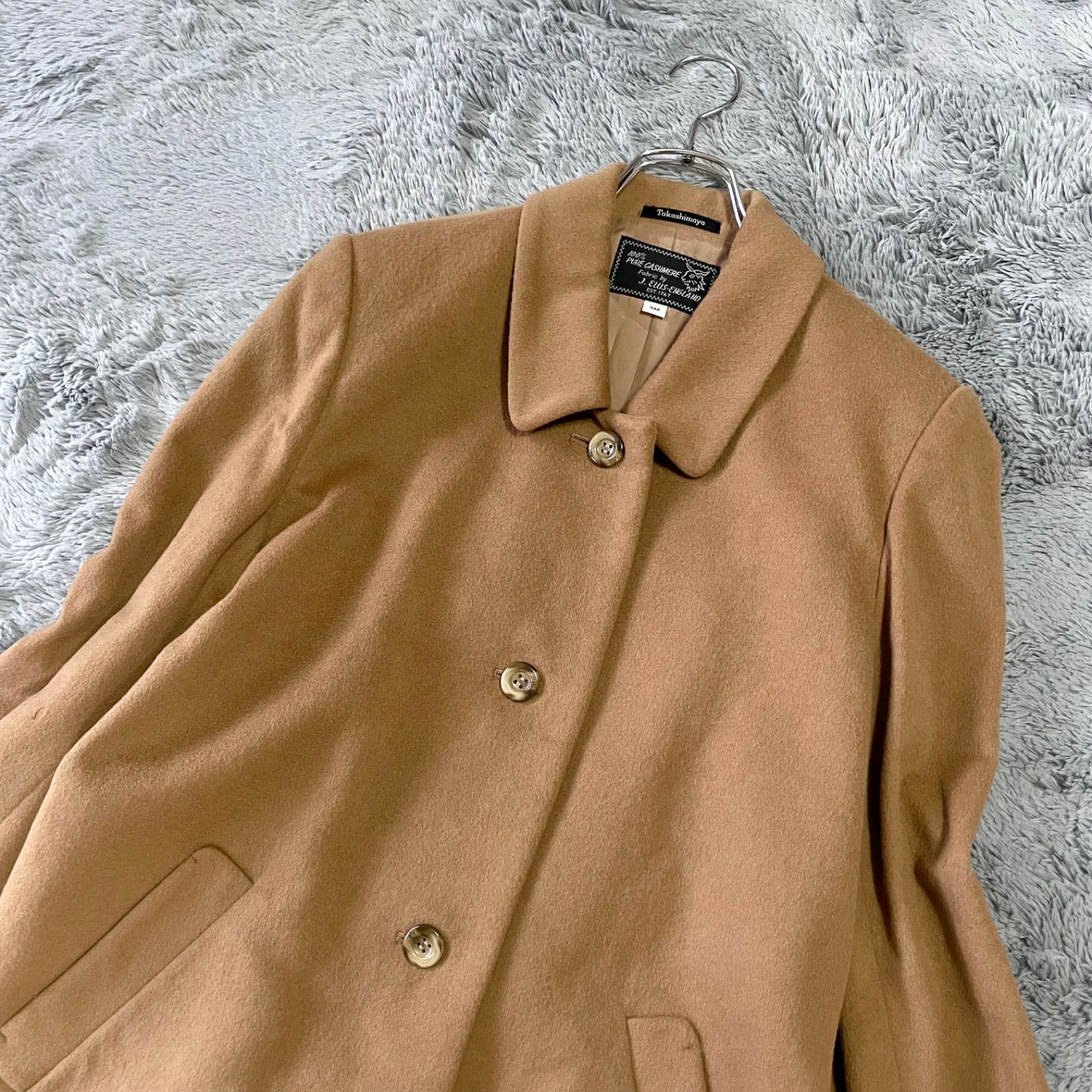 贅沢素材】ピュアカシミヤ100% ステンカラーコート バルマカーンコート