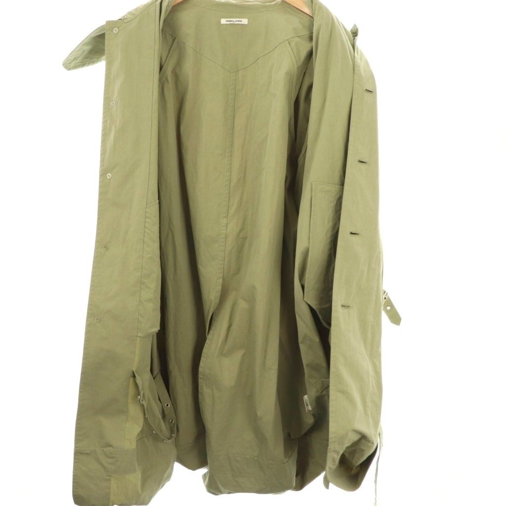 ブンブンフミカウチダfumikauchidaモッズコート36カーキ フミカ ウチダ FUMIKA_UCHIDA DOUBLE-BODY SOUTIEN-COLLAR CAPE コート