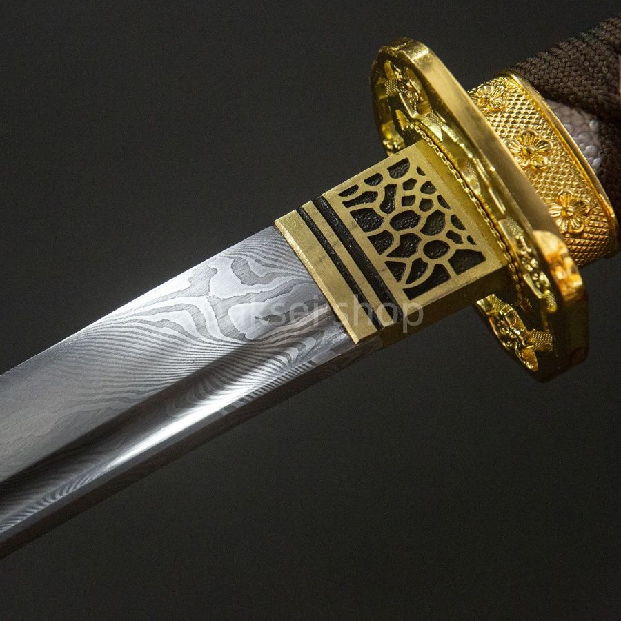送料無料】手鍛冶 日本刀 居合刀 ダマスカス鋼 刀剣 未開刃 白鞘 高級