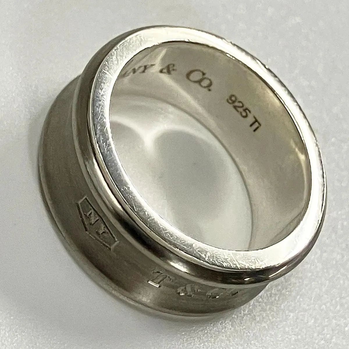 TIFFANY&Co. ティファニー ナローリング チタン 925 14号相当 - メルカリ