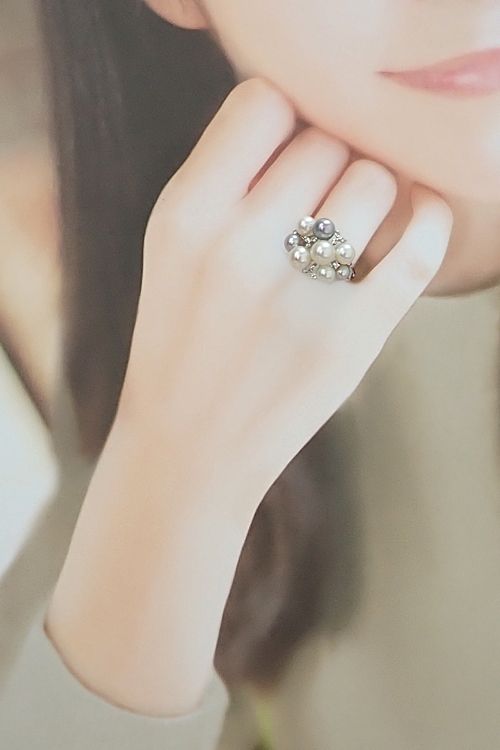 Pt900 TASAKI あこや真珠 ダイヤモンドリング5.82g Pt900 TASAKI あこや真珠 ダイヤモンドリング5.82g