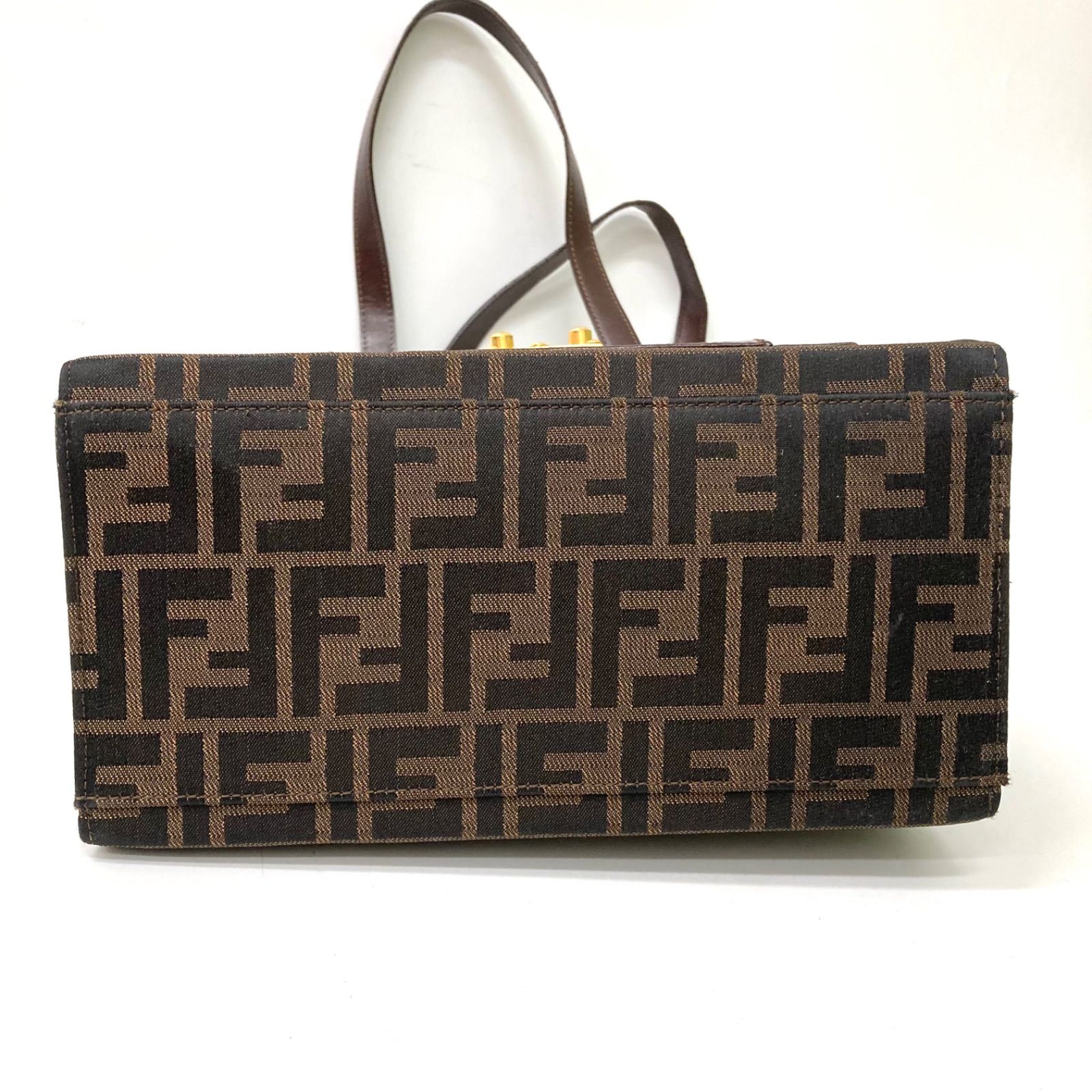 FENDI】フェンディ トートバッグ ショルダーバッグ ズッカ柄 ブラウン
