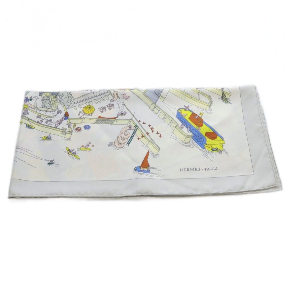 エルメス HERMES スカーフ カレ 90 The Battery New-York バッテリー