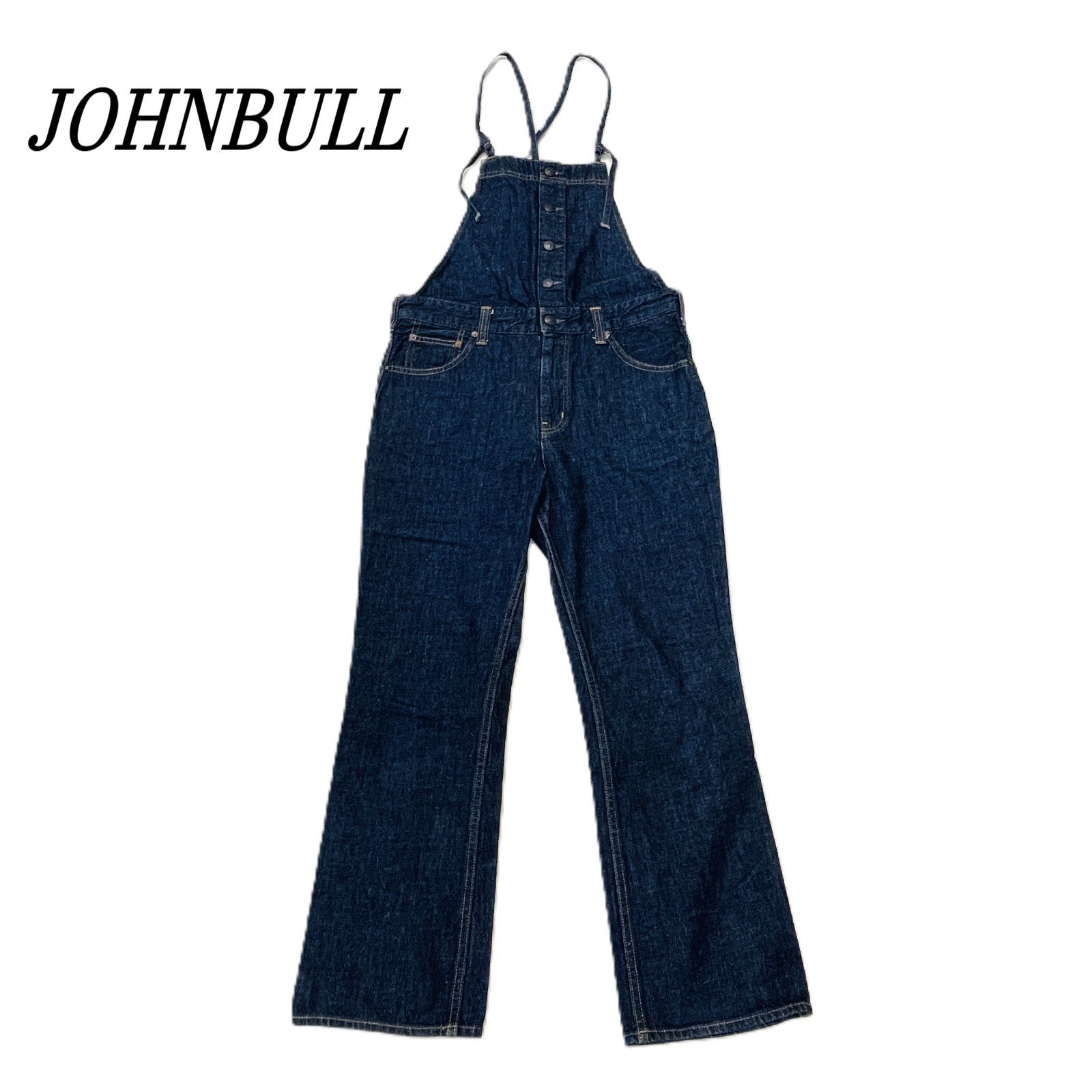 JOHNBULL ジョンブル プレーンサロペット M コットン インディゴ