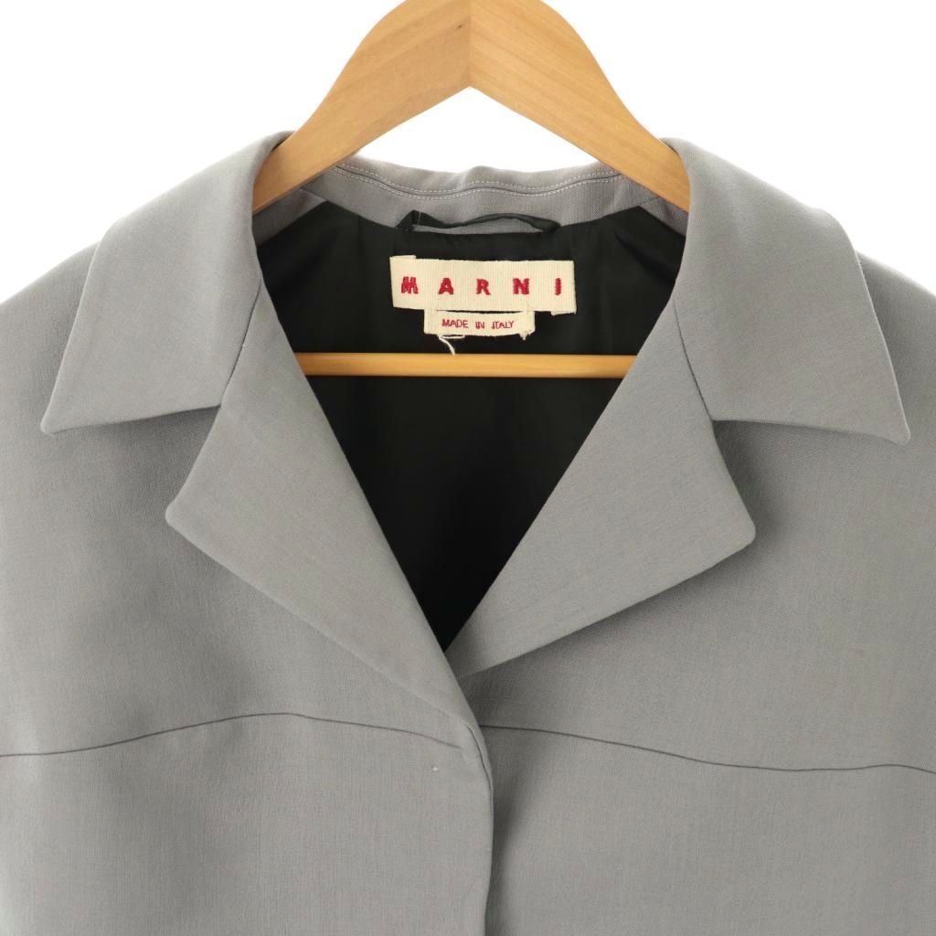 マルニ MARNI 24SS ラウンドスリーブレスジャケット 40 グレー