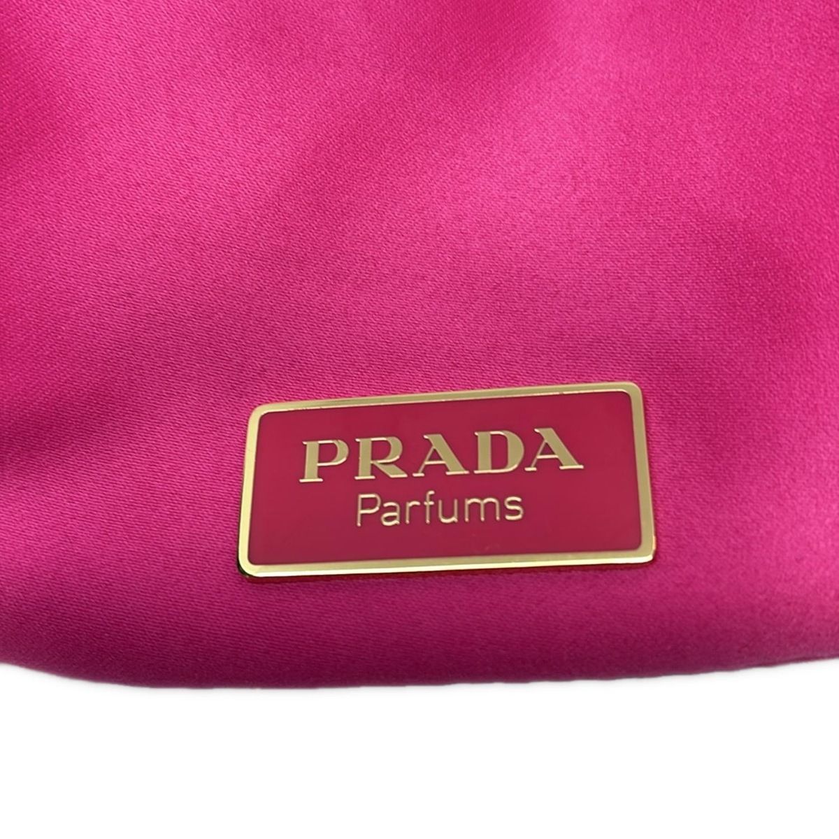 PRADA(プラダ) ポーチ美品 - ピンク×黒 Parfums/巾着型 - メルカリ