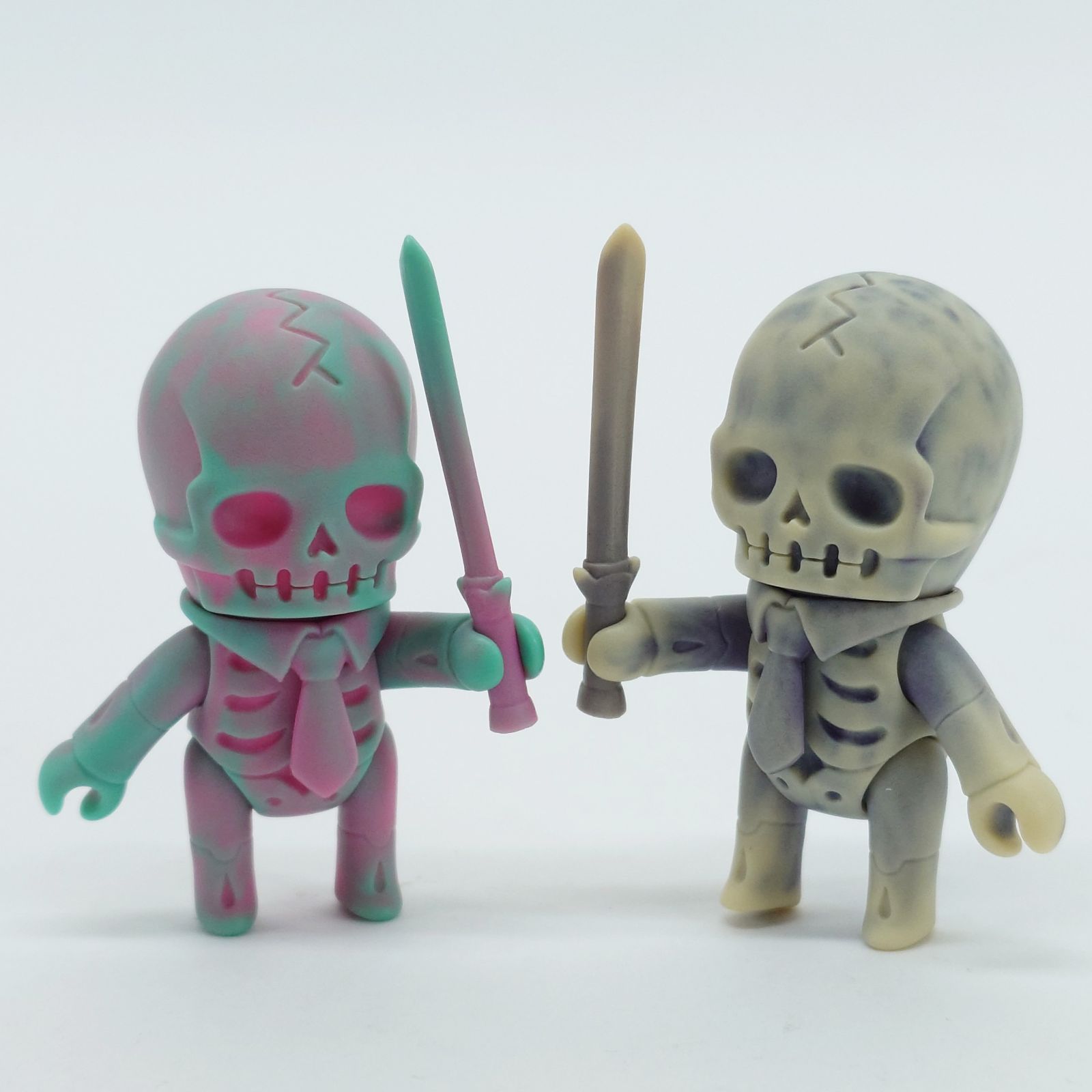 スカルチュラのソフビ ガイコチュ剣士 マーブル 2体セット ソフビ