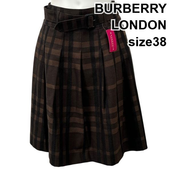 □ バーバリーロンドン BURBERRY LONDON プリーツスカート 膝丈