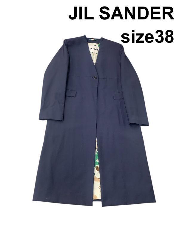 ◇ ジルサンダー JIL SANDER ロングコート 長袖 ノーカラー アウター