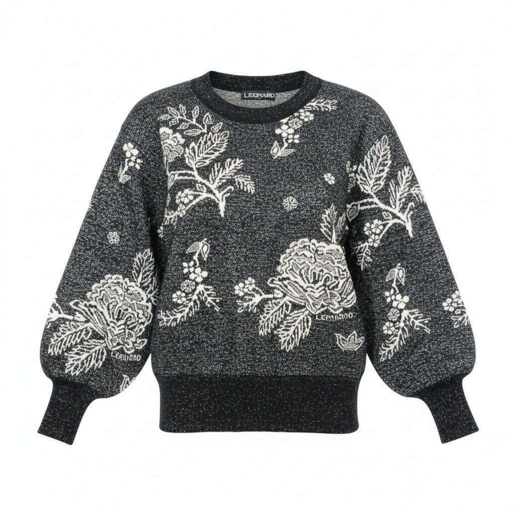 11k21 LEONARD FASHION レオナール ロングスリーブ ニットセーター