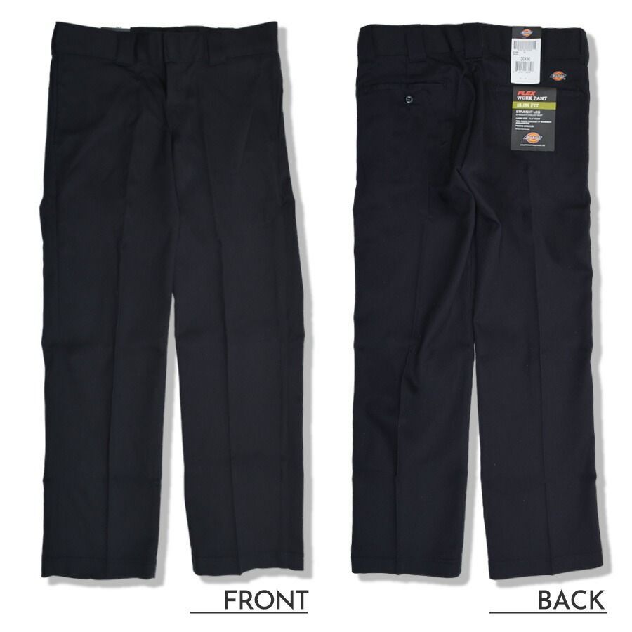 Dickies ディッキーズ WP873 ワークパンツ メンズ レディース チノパン スリムフィット ストレート ボトムス レングス30 BLACK ブラック 各サイズあり【新品・正規品】