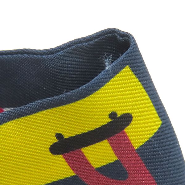 エルメス HERMES スカーフ ツイリー シルク マリン×ヴェール×マルチ