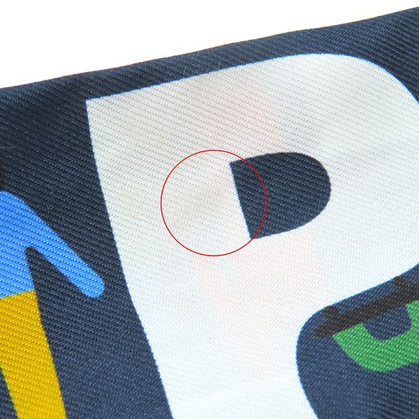 エルメス HERMES スカーフ ツイリー シルク マリン×ヴェール×マルチ