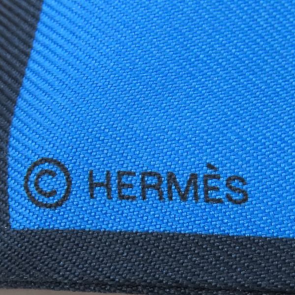 エルメス HERMES スカーフ ツイリー シルク マリン×ヴェール×マルチ