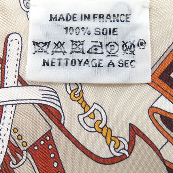 エルメス HERMES スカーフ ツイリー シルク ブラン×アルザン