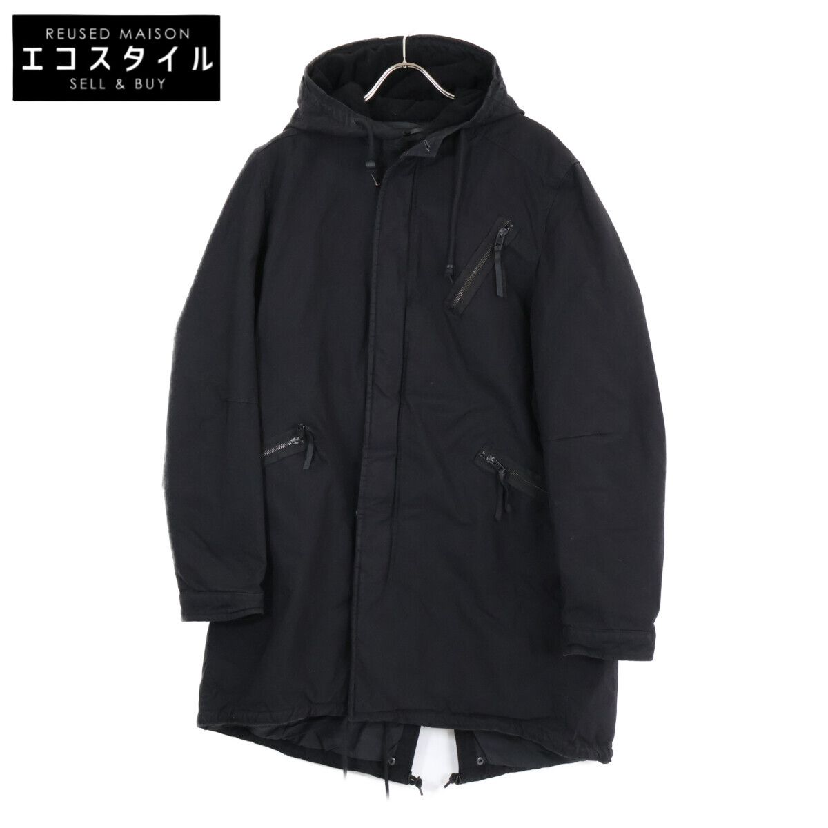 AllSaints オールセインツ オイルドコットン ミリタリー モッズ XL