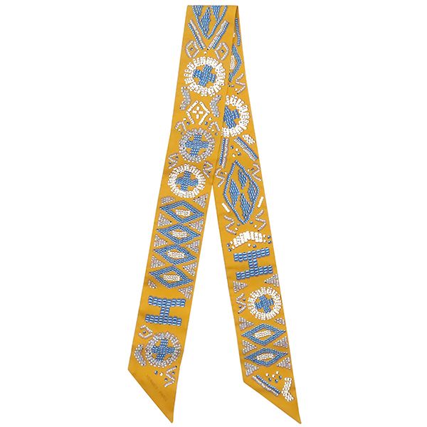 エルメス HERMES スカーフ ツイリー シルク ミール×ブルージーン