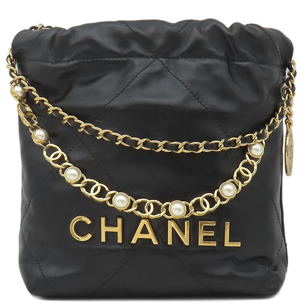 シャネル CHANEL ショルダーバッグ シャネル22 ミニ レザー チェーン