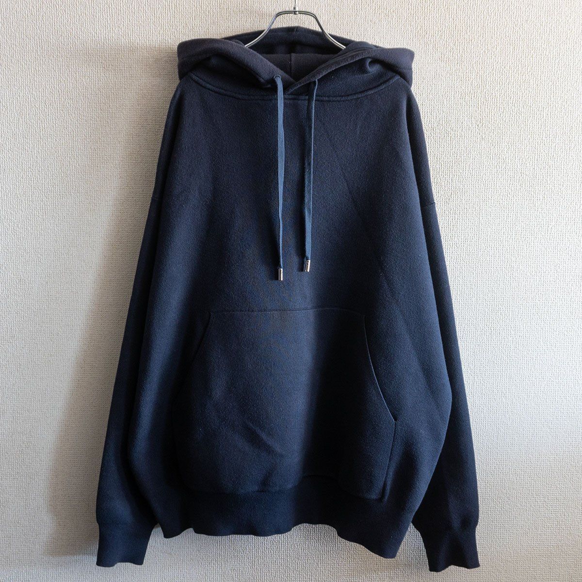 美品】CABaN【カシミヤ混 コットン ニット プルオーバー パーカー】L 