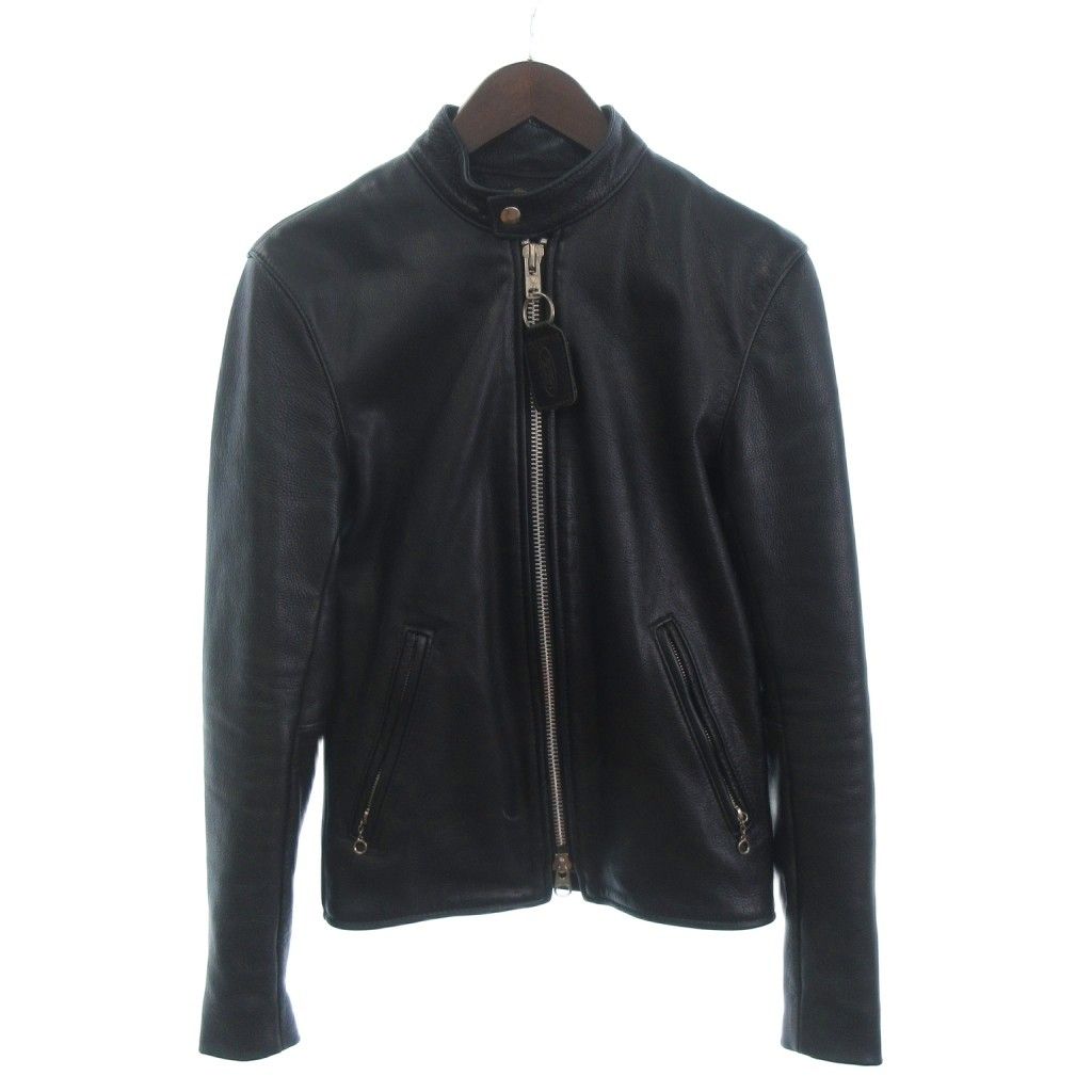 【美品】VANSON バンソン type B シングルライダース ブラック 34 VANSON バンソン MODEL B SINGLE RIDERS JACKET シングル ライダース