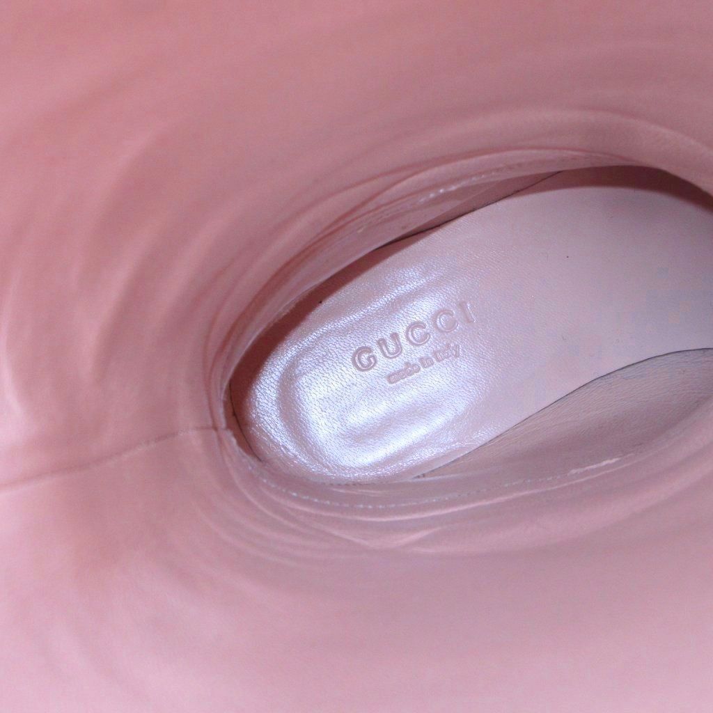 グッチ GUCCI 美品 ロングブーツ タイガーヘッド レザー 黒 ブラック