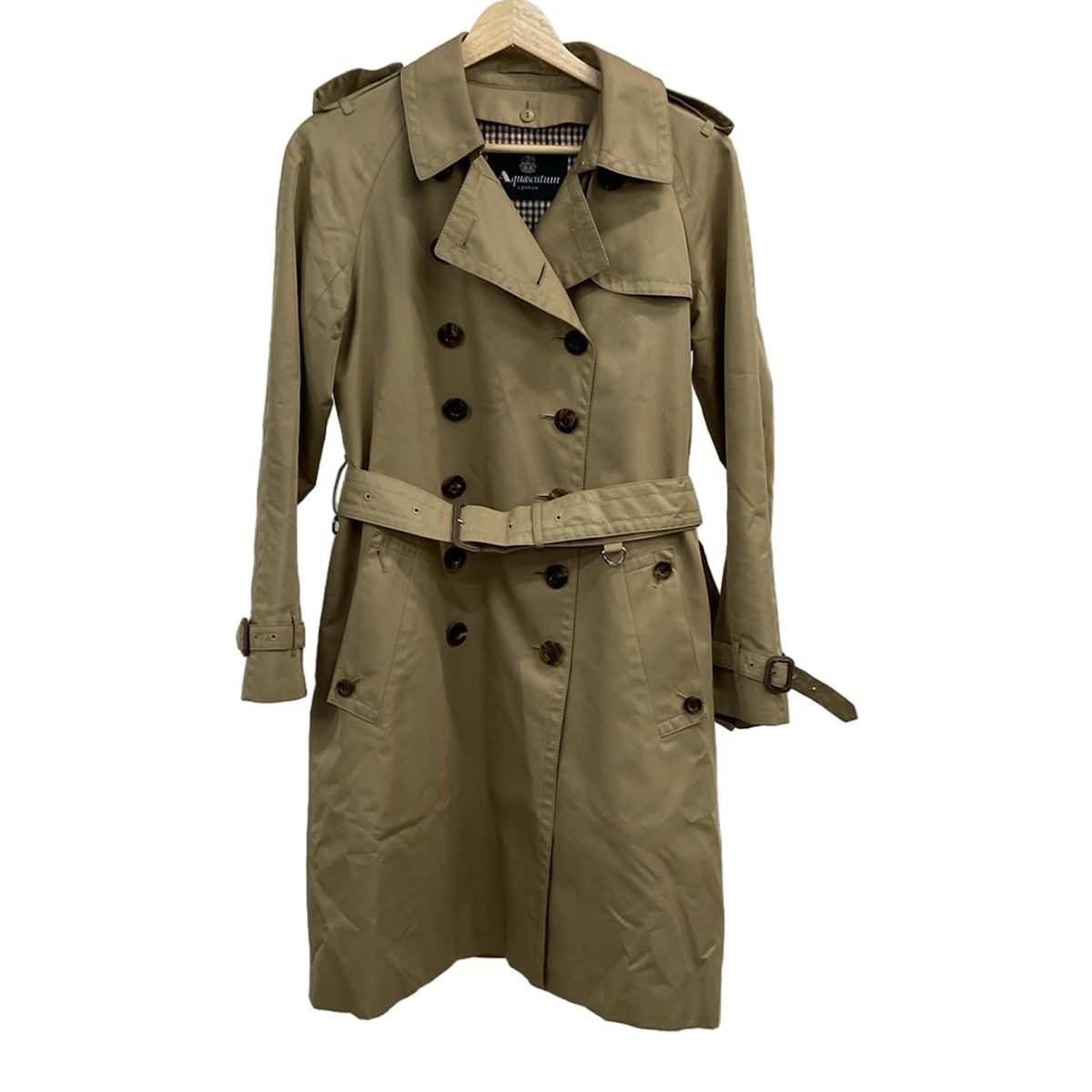 未使用品　アクアスキュータム　トレンチコート AQW】ベーシックトレンチコート〈ショート〉